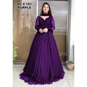 Beautiful two layers dress Two Layers Border Flare Maxi With dupatta 3pcs