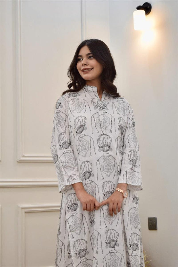 Dur-e-Fishan Printed 2 Piece Dress Stitched